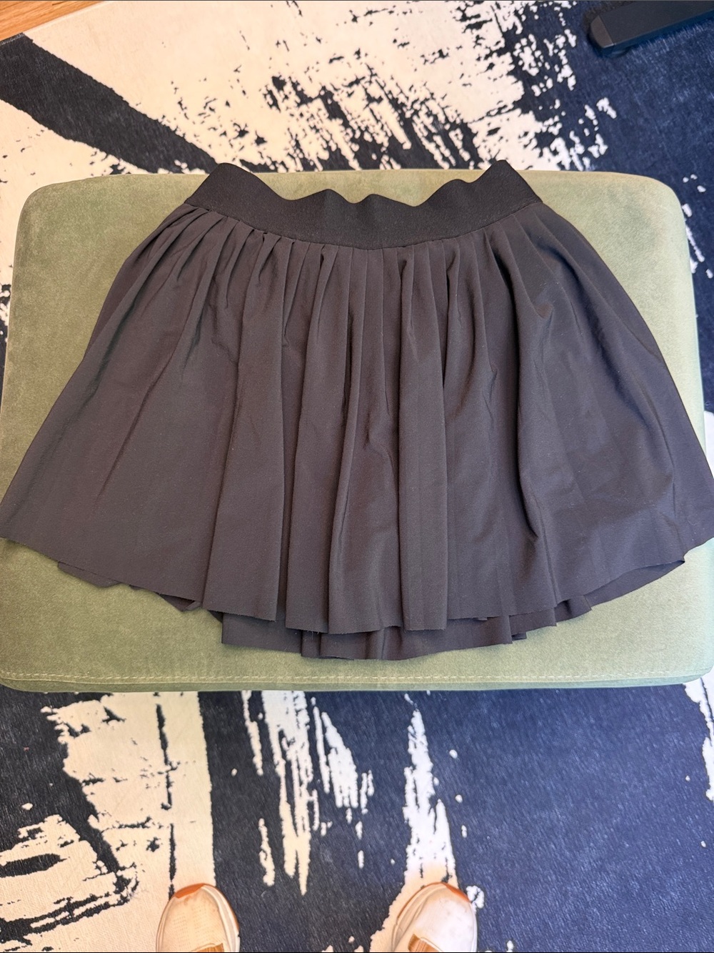 Beyond Yoga Black Circle Skirt with Elastic Waistband